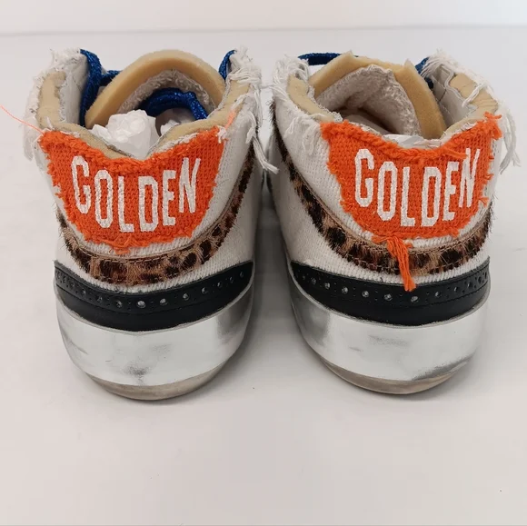Golden Goose Men's Mid Star White Canvas Sneakers - EU44/US11